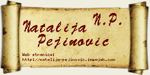 Natalija Pejinović vizit kartica